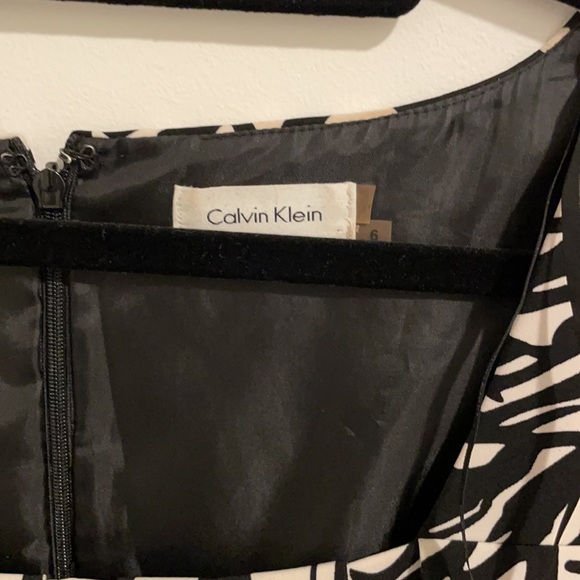CALVIN KLEIN | EUC Black and White Patterned dress - Picture 2 of 4